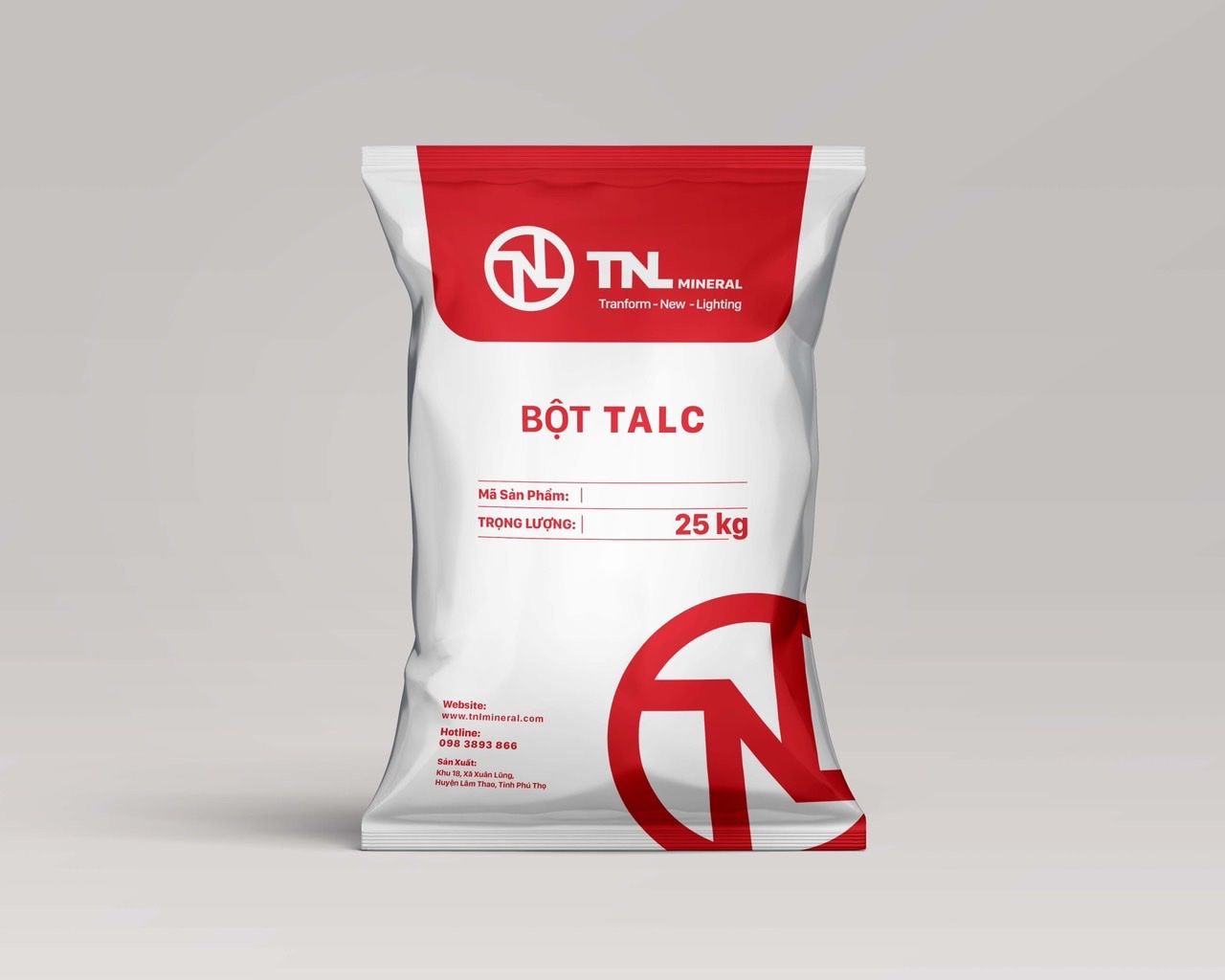 Bao bột Talc TNL Mineral 25kg
